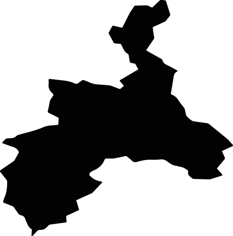 Kazincbarcika Hungary silhouette map vector