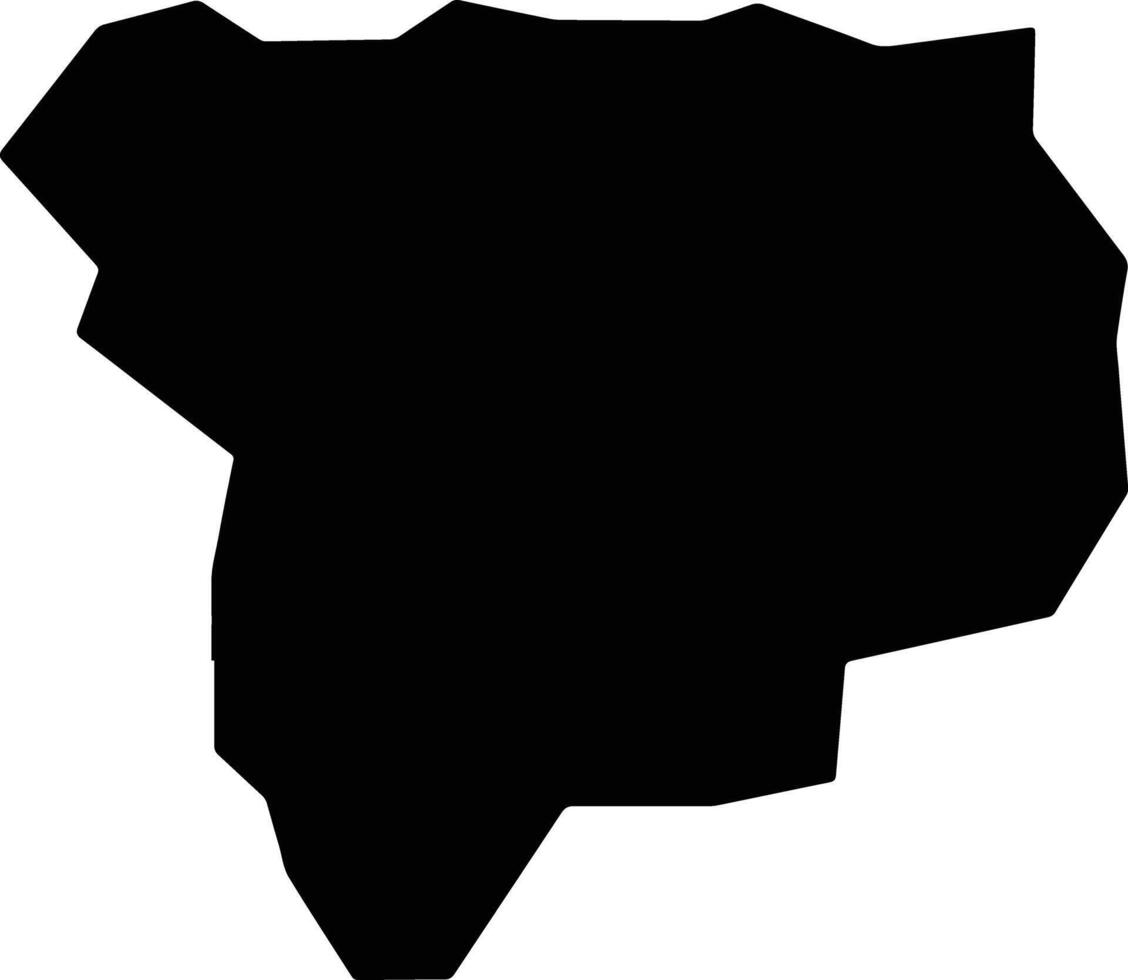 Kazo Uganda silhouette map vector