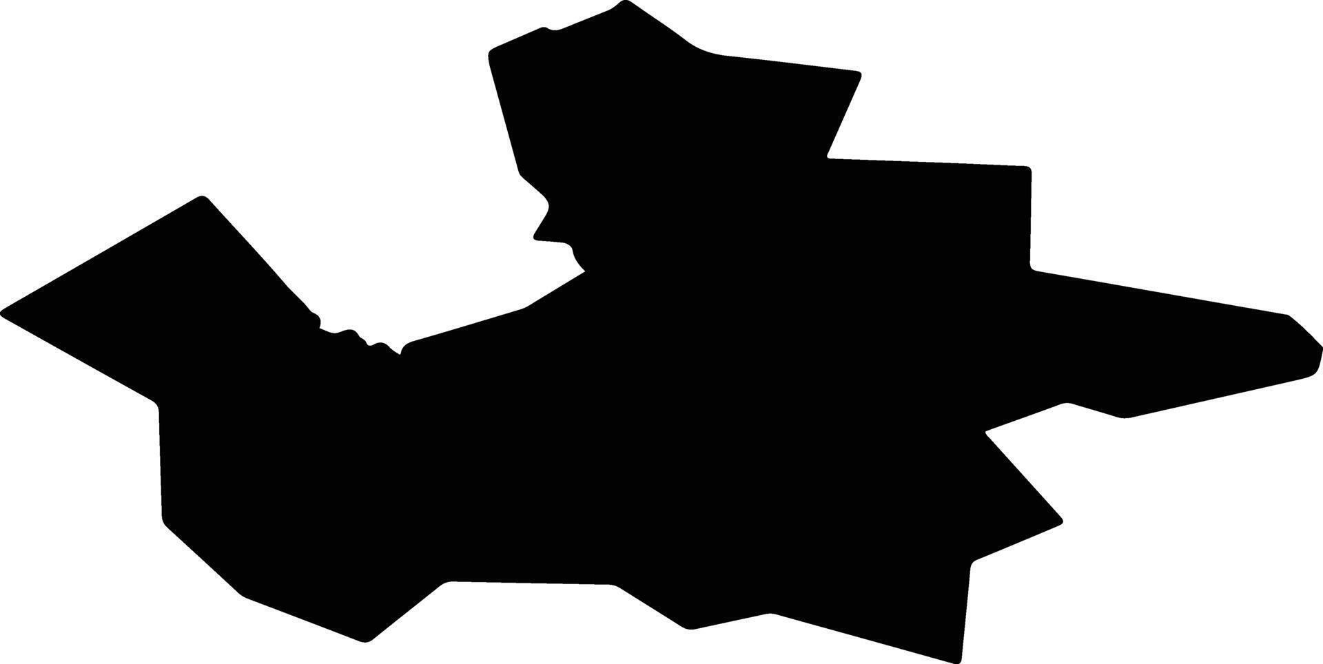 Kaztalovskiy Kazakhstan silhouette map vector