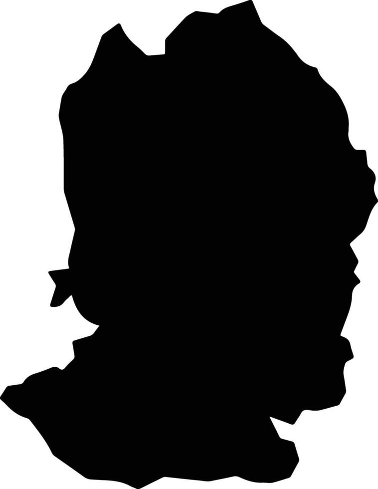 Kazumba Democratic Republic silhouette map vector