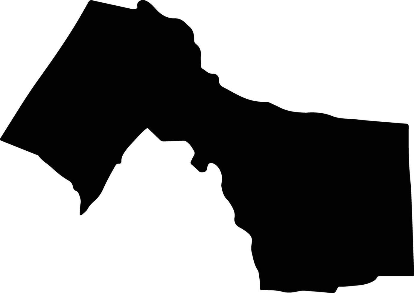 Kebemer Senegal silhouette map vector