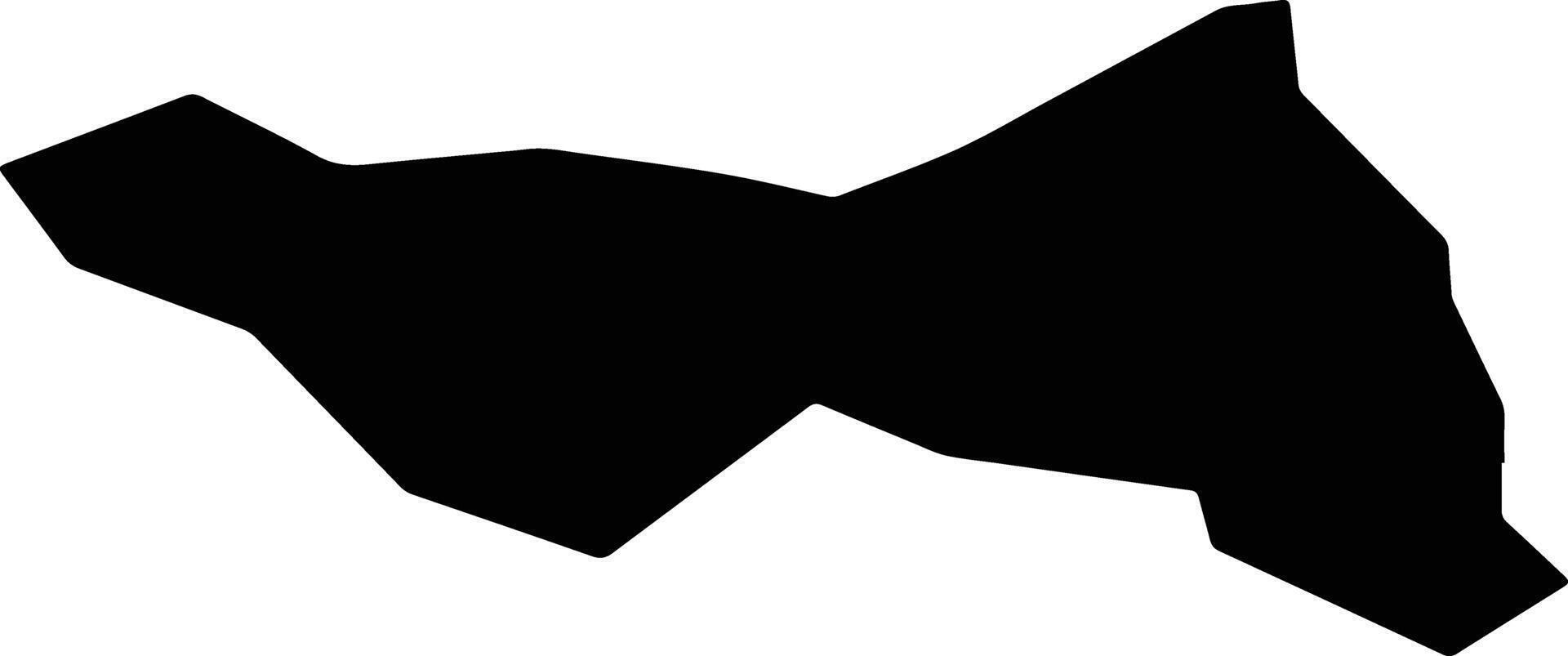 Keerqinzuoyizhongqi China silhouette map vector