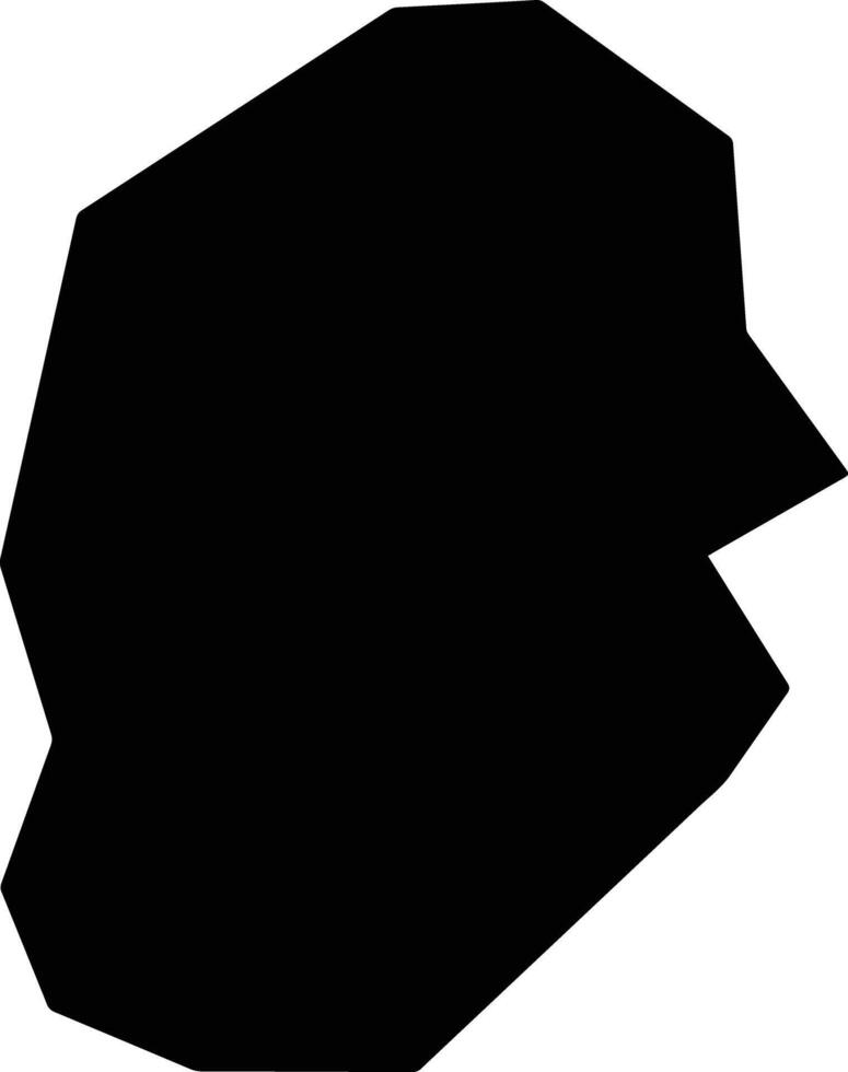 Keffi Nigeria silhouette map vector