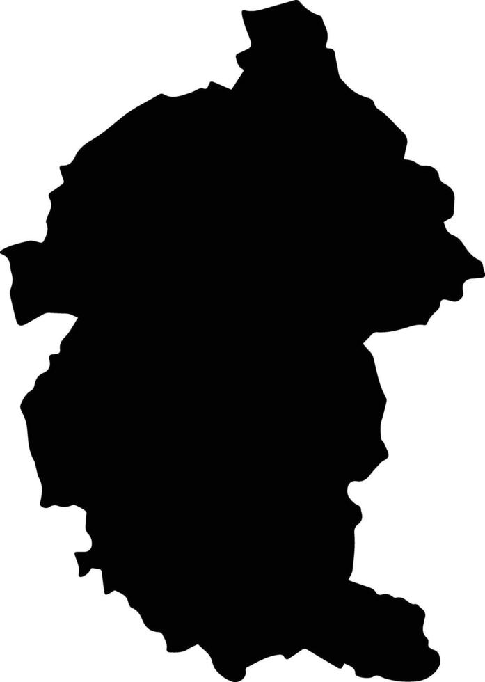 Kegalle District Sri Lanka silhouette map vector