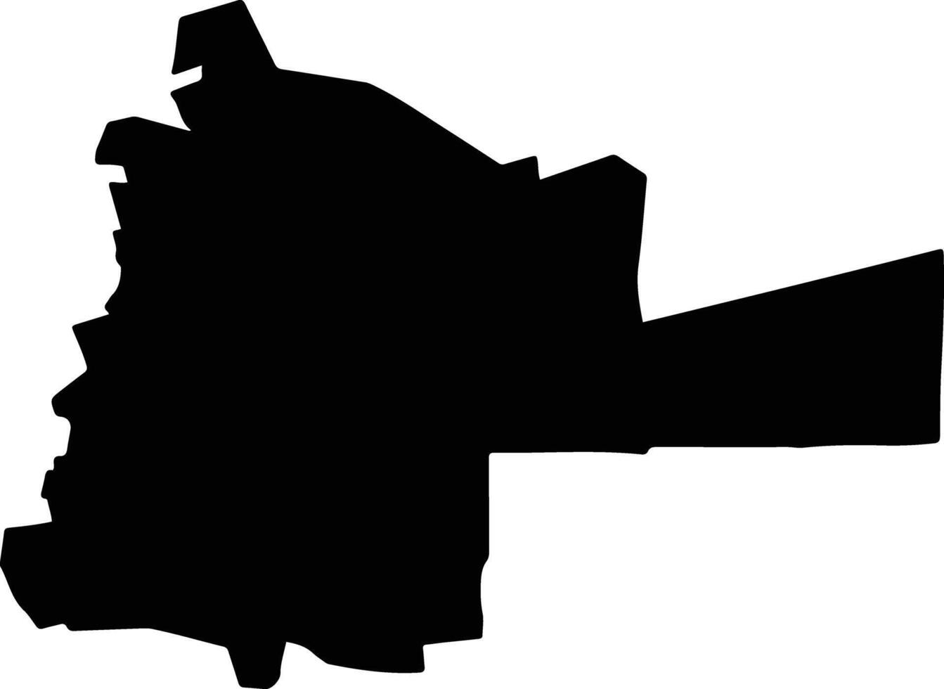 Keetmanshoop Urban Namibia silhouette map vector