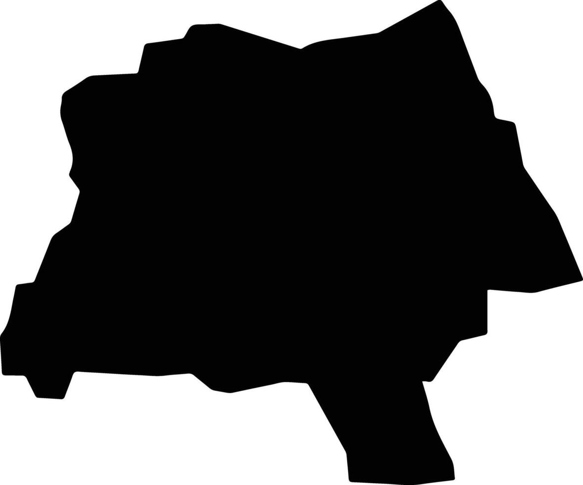 Kemecse Hungary silhouette map vector