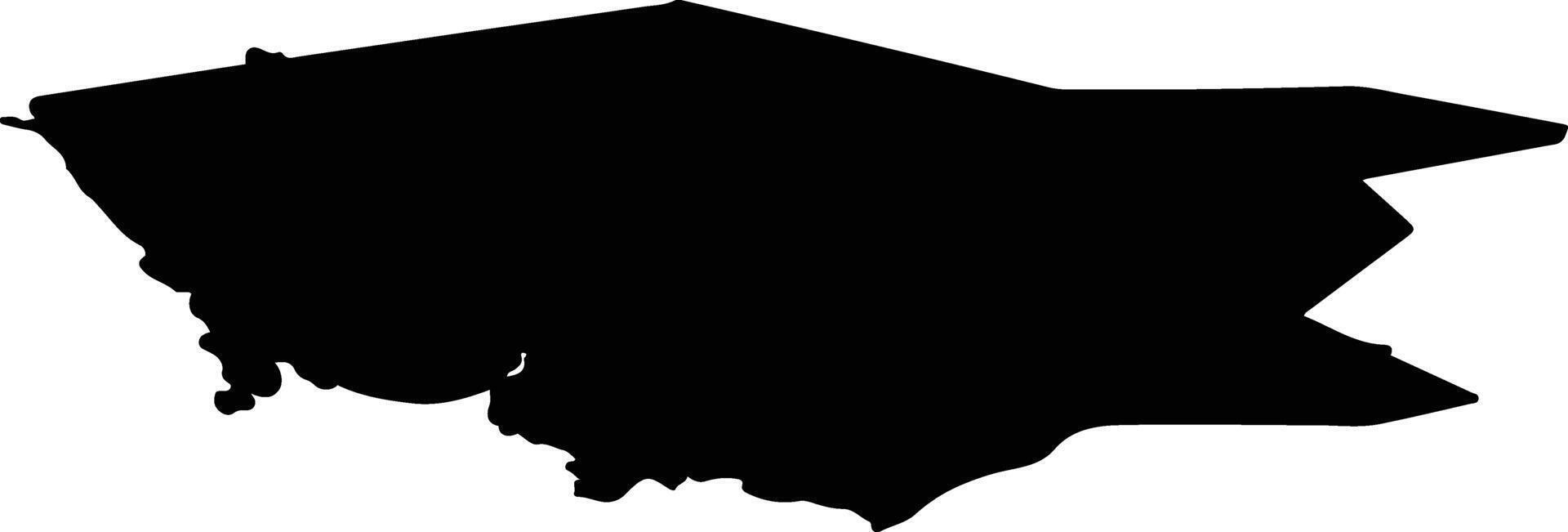 Kemi Tornion seutukunta Finland silhouette map vector