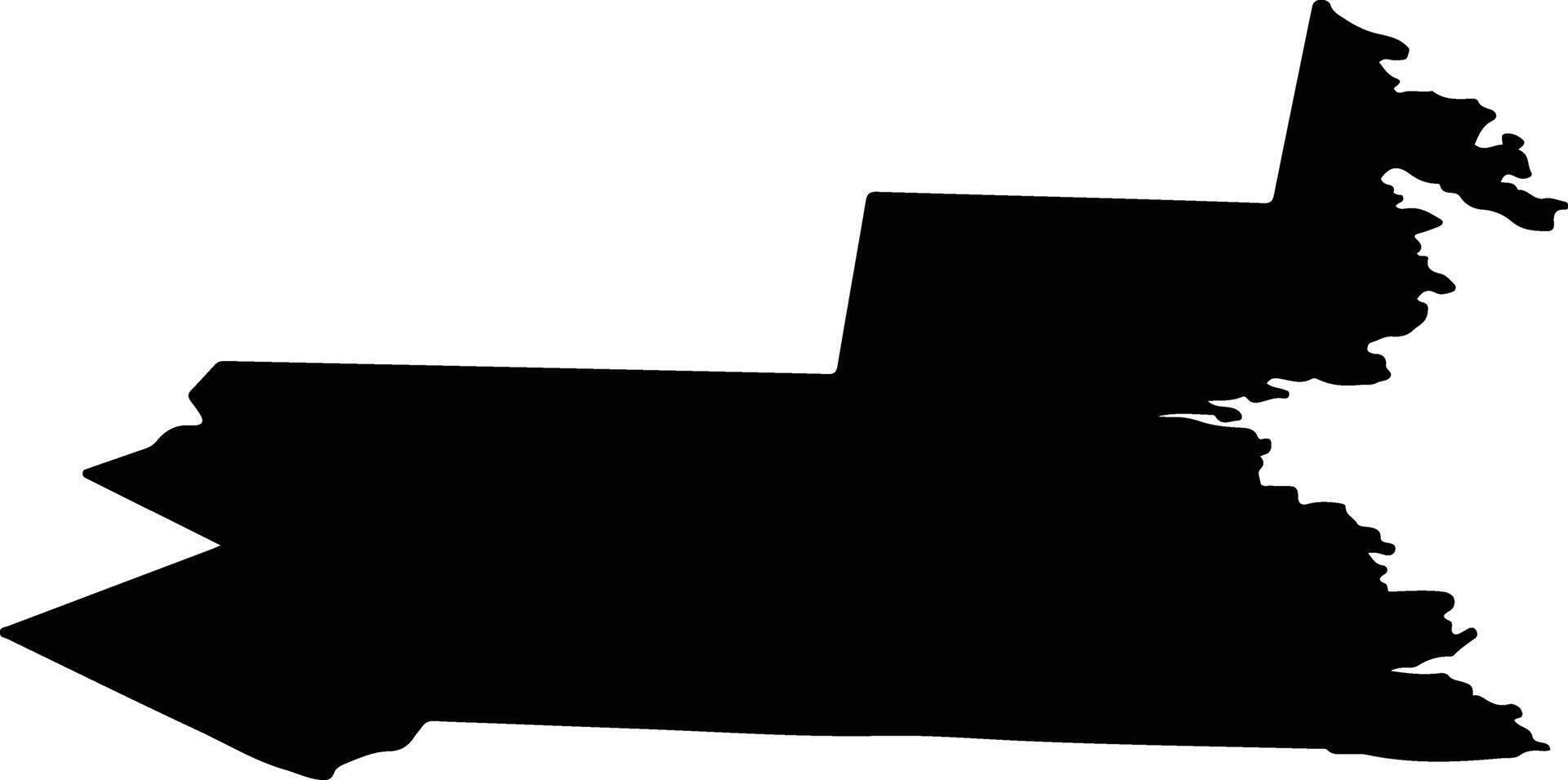 Kemsky District Russia silhouette map vector