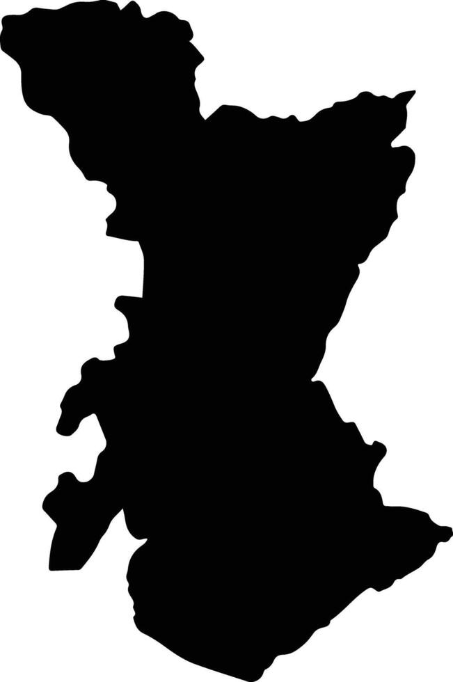 Kenema Sierra Leone silhouette map vector