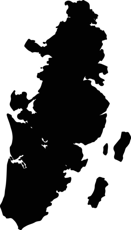 Kepulauan Aru Indonesia silhouette map vector