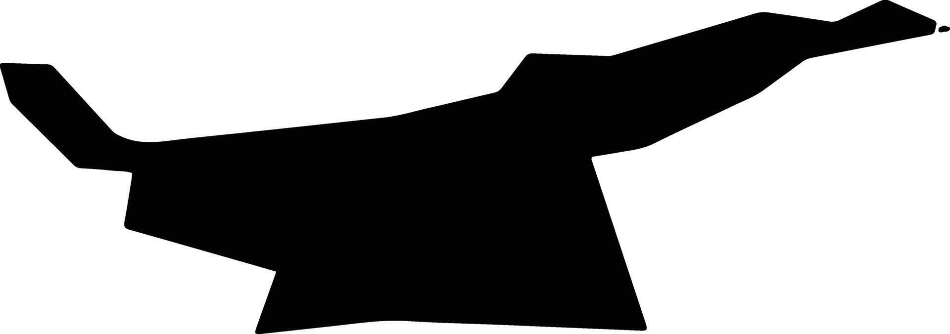 Kerbulakskiy Kazakhstan silhouette map vector