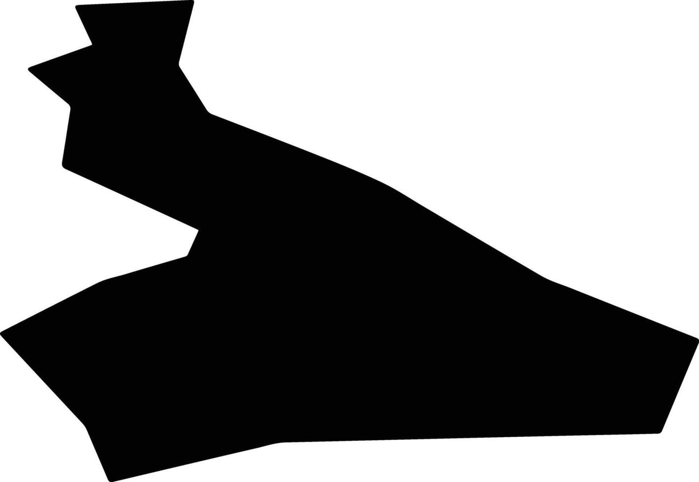 Kesm than Al Raml Egypt silhouette map vector