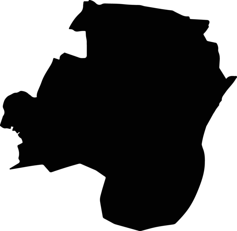 Keta Municipal Ghana silhouette map vector