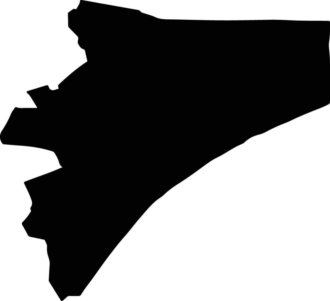Ketu South Ghana silhouette map vector