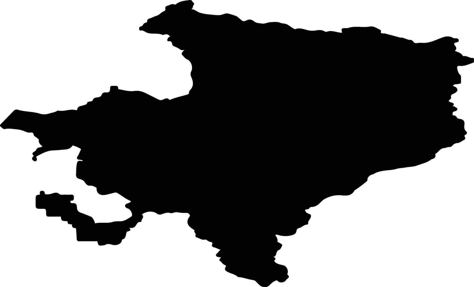 Kezhemsky Rayon Russia silhouette map vector