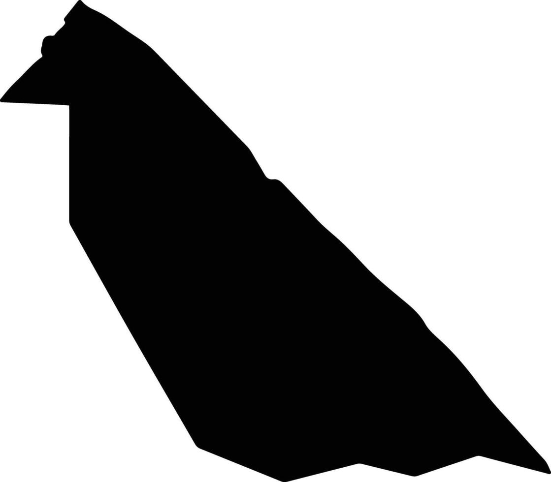 Khachmaz District Azerbaijan silhouette map vector