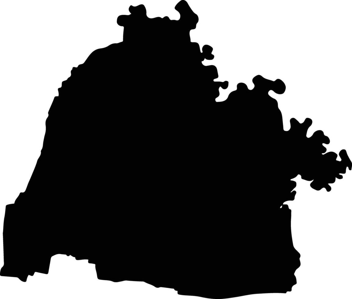 Khaen Dong Thailand silhouette map vector