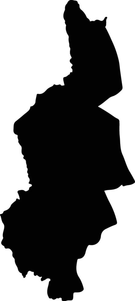 Khagrachhari Bangladesh silhouette map vector