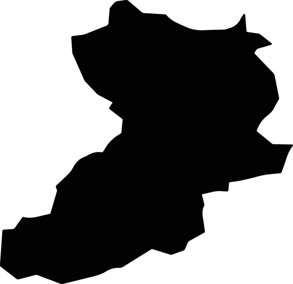 Khakrez Afghanistan silhouette map vector