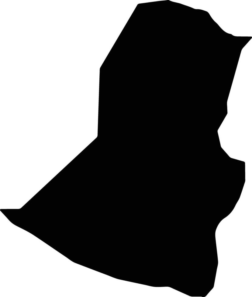 Kham Ab Afghanistan silhouette map vector