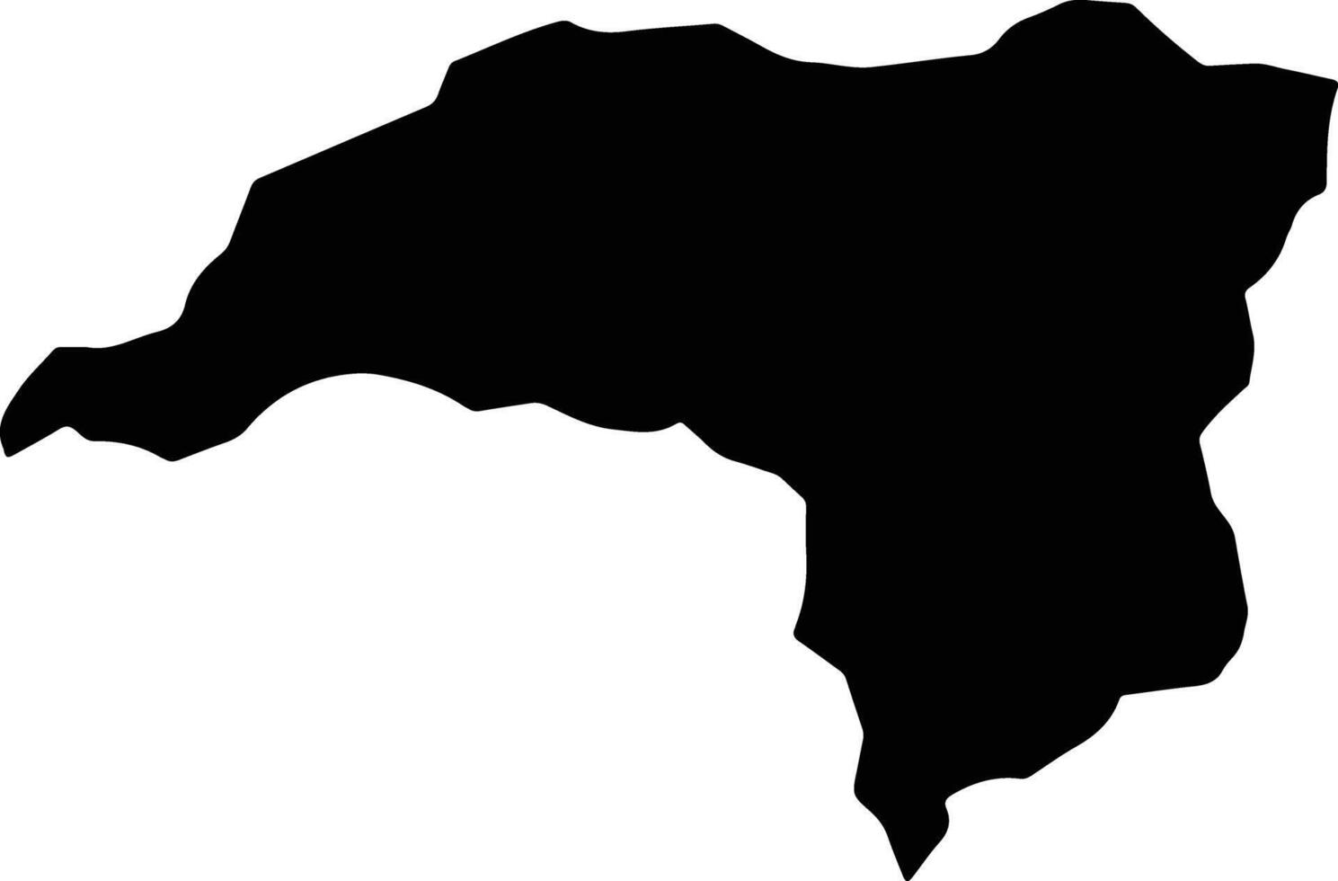 Khaling Bhutan silhouette map vector