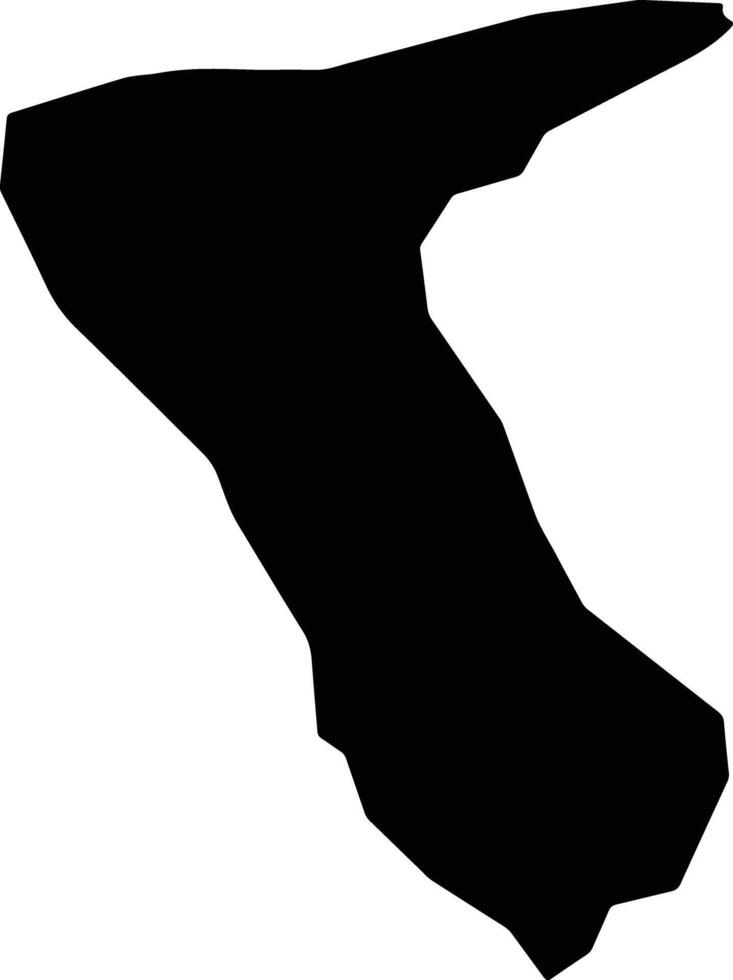 Khamdang Bhutan silhouette map vector