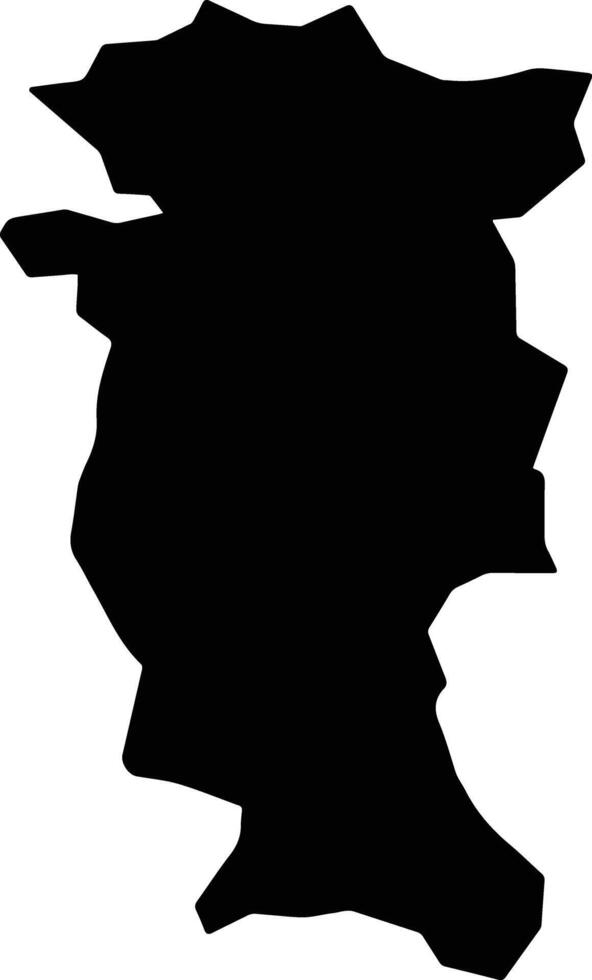 Khanabad Afghanistan silhouette map vector