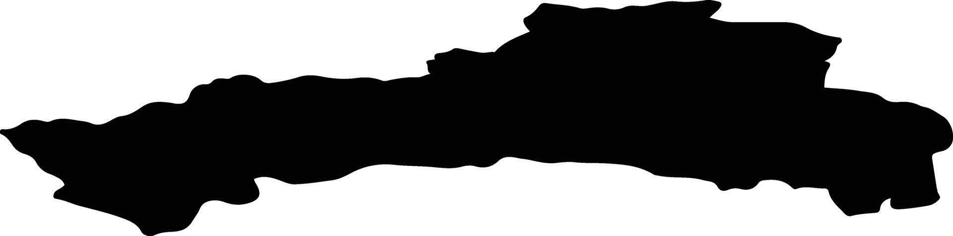 Khangalassky Ulus Russia silhouette map vector