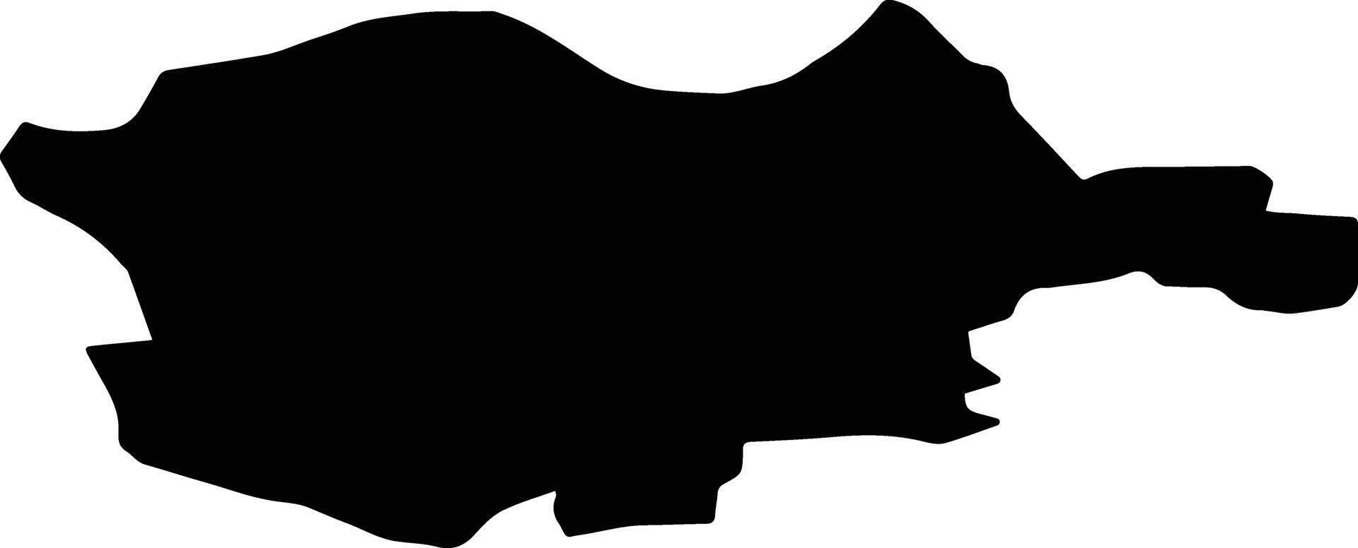 Khanty Mansiysk Urban Okrug Russia silhouette map vector