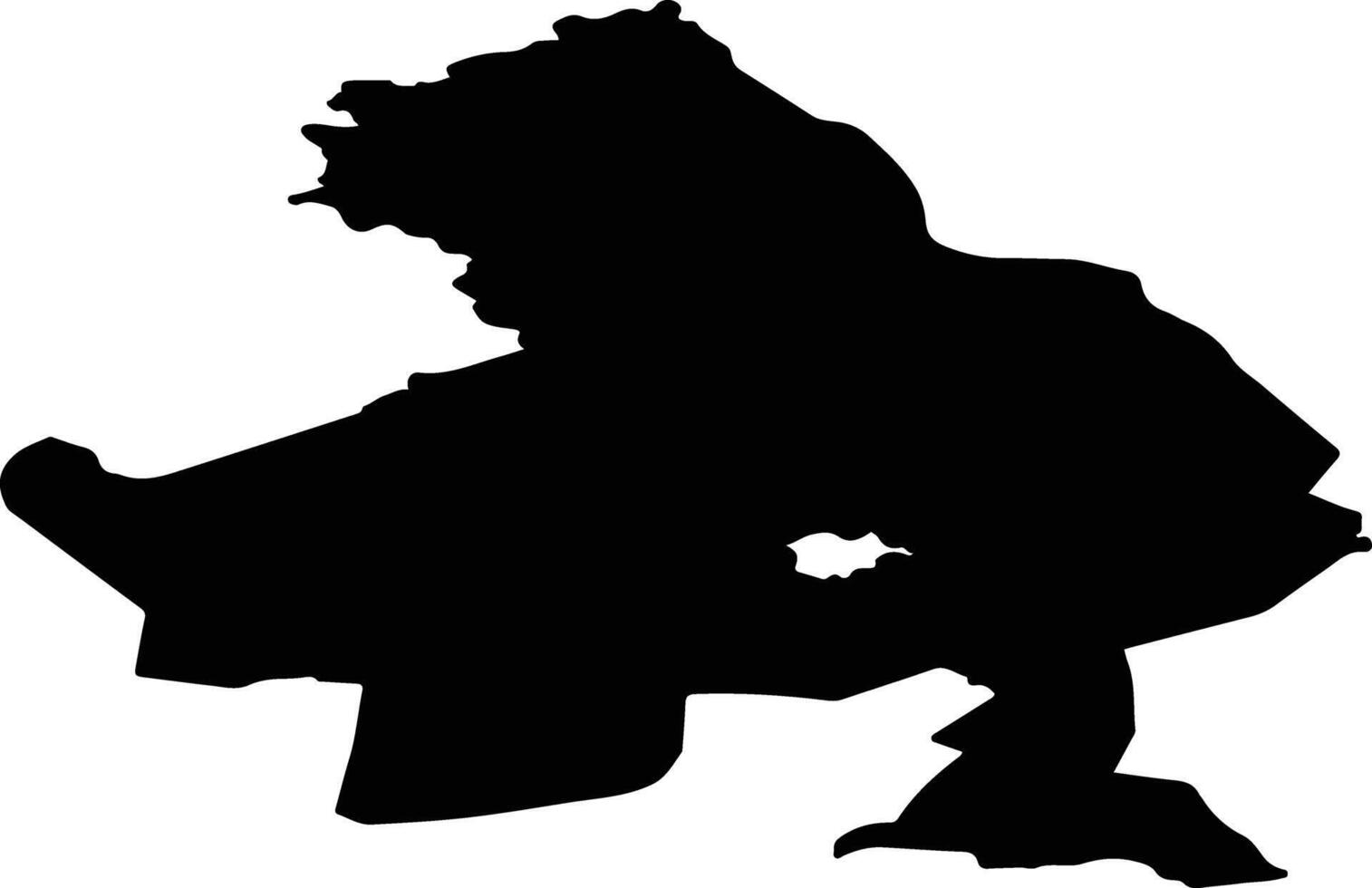 Khanty Mansiysky District Russia silhouette map vector