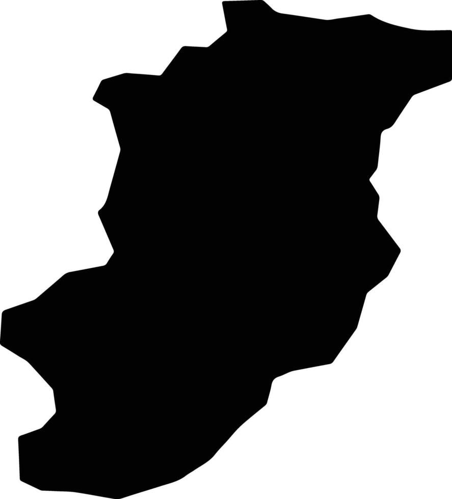 Khar Bhutan silhouette map vector