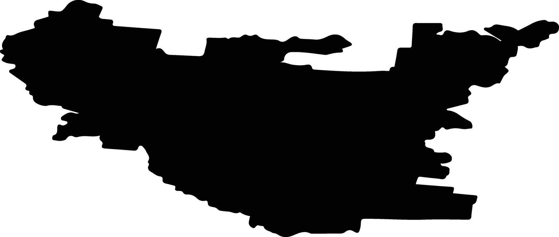Kharovsky District Russia silhouette map vector