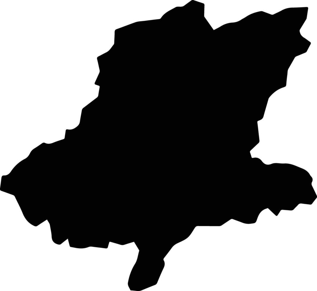 Khas Uruzgan Afghanistan silhouette map vector