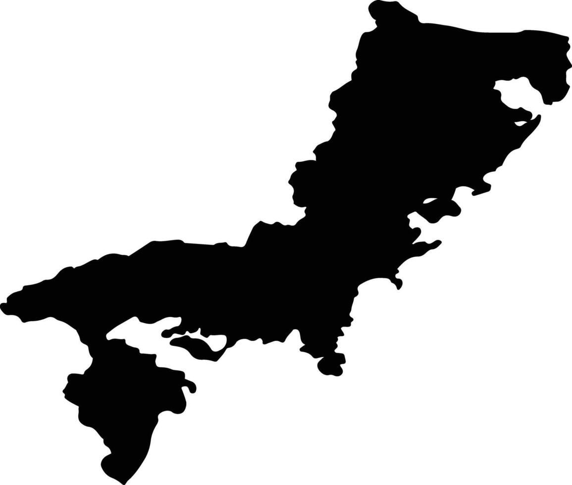 Khasansky District Russia silhouette map vector