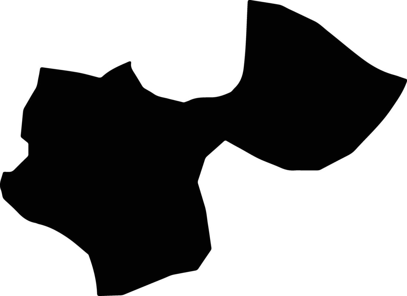 Khawlan Yemen silhouette map vector