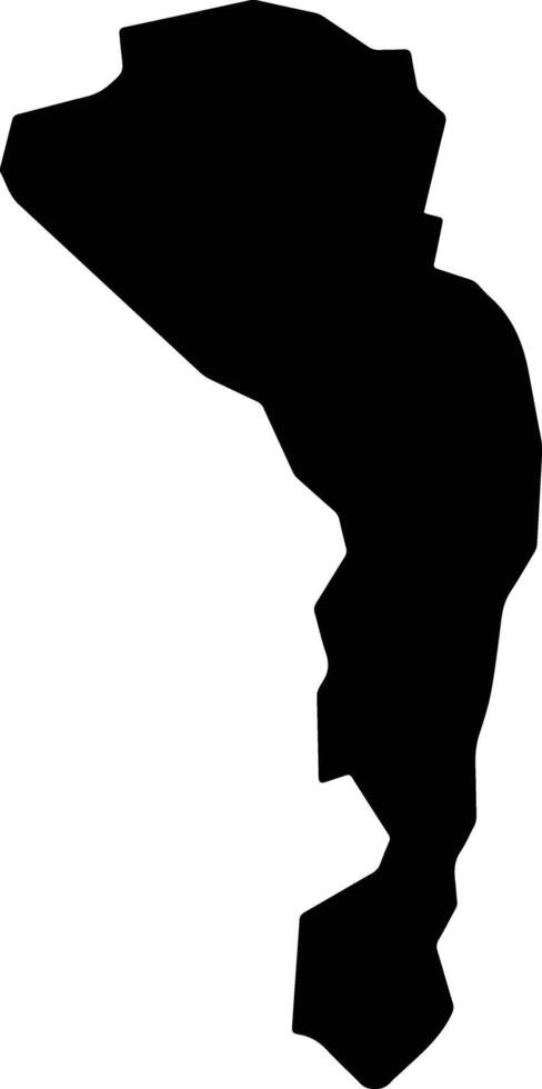 Khayran Al Muharraq Yemen silhouette map vector