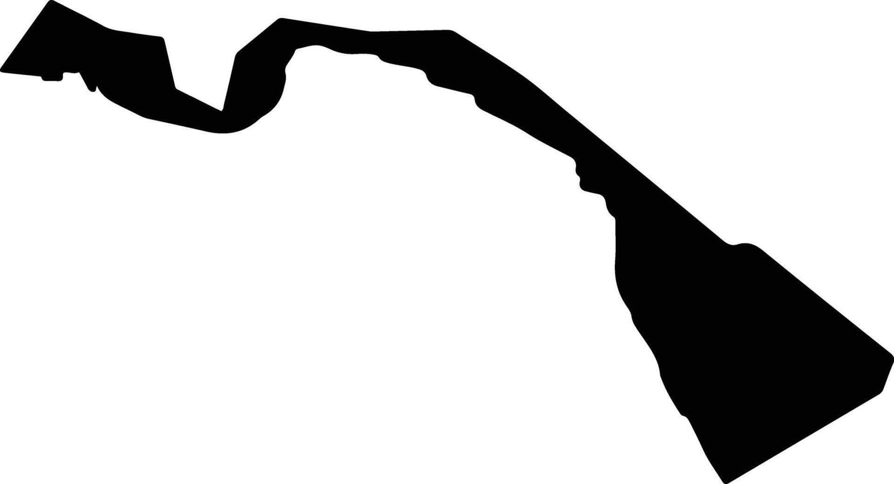 Khazarasp Uzbekistan silhouette map vector