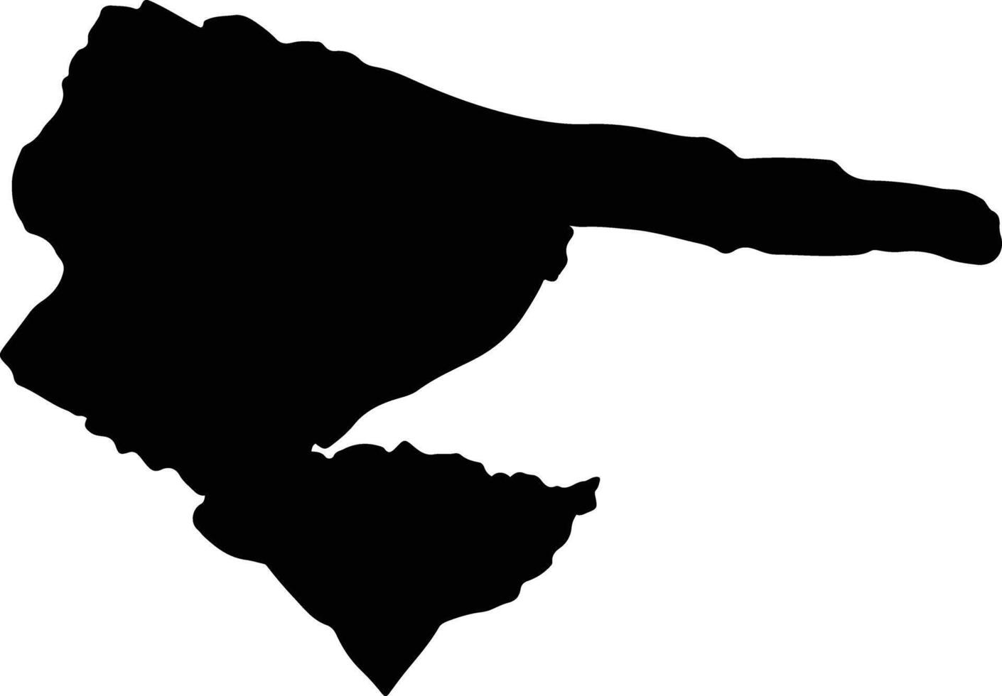Khemarat Thailand silhouette map vector