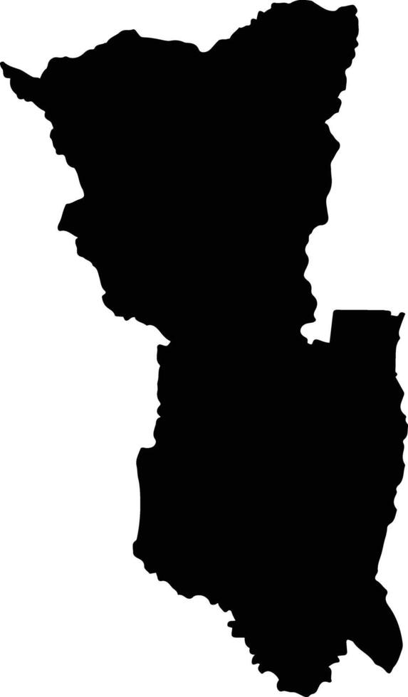 Khlong Hat Thailand silhouette map vector