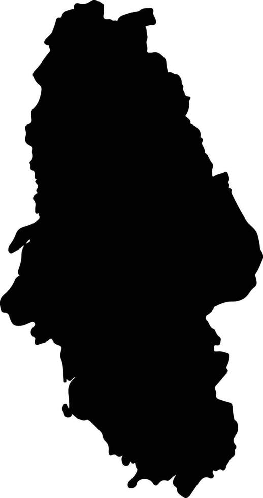 Khlong Thom Thailand silhouette map vector