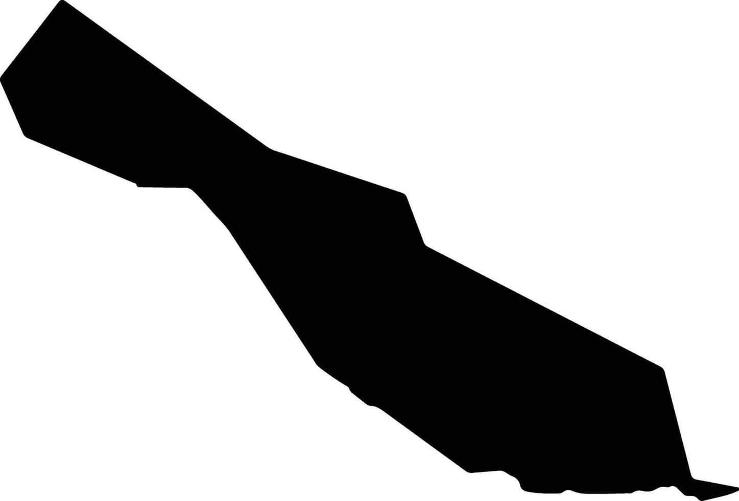 Khojeyli Uzbekistan silhouette map vector