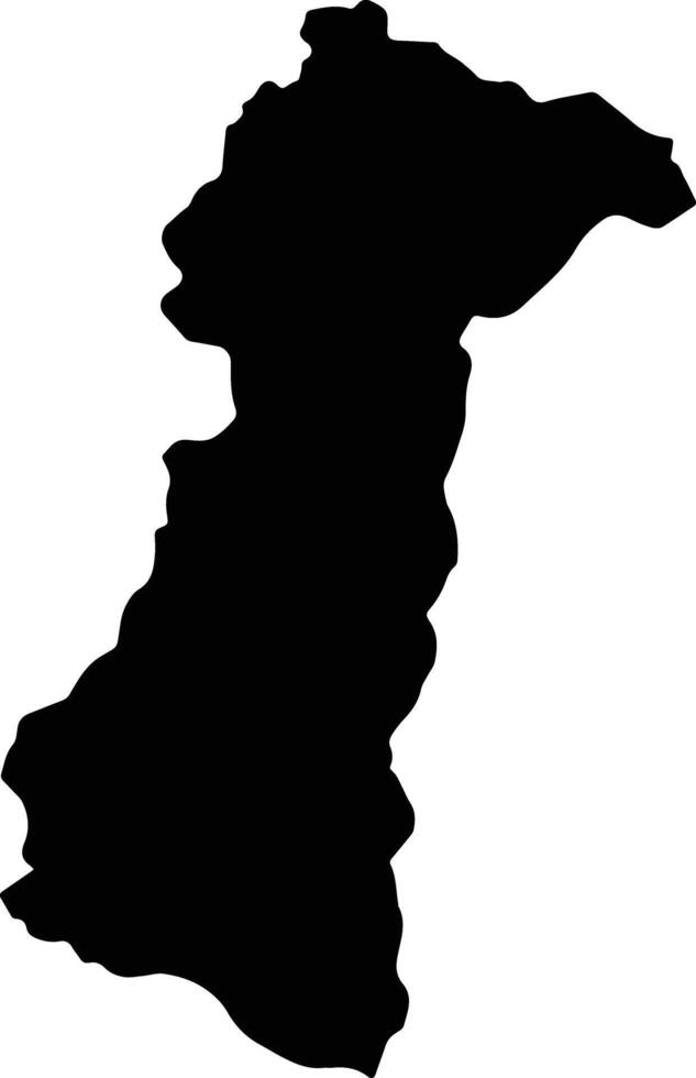 Khoma Bhutan silhouette map vector