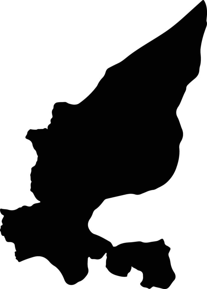 Khong Chiam Thailand silhouette map vector