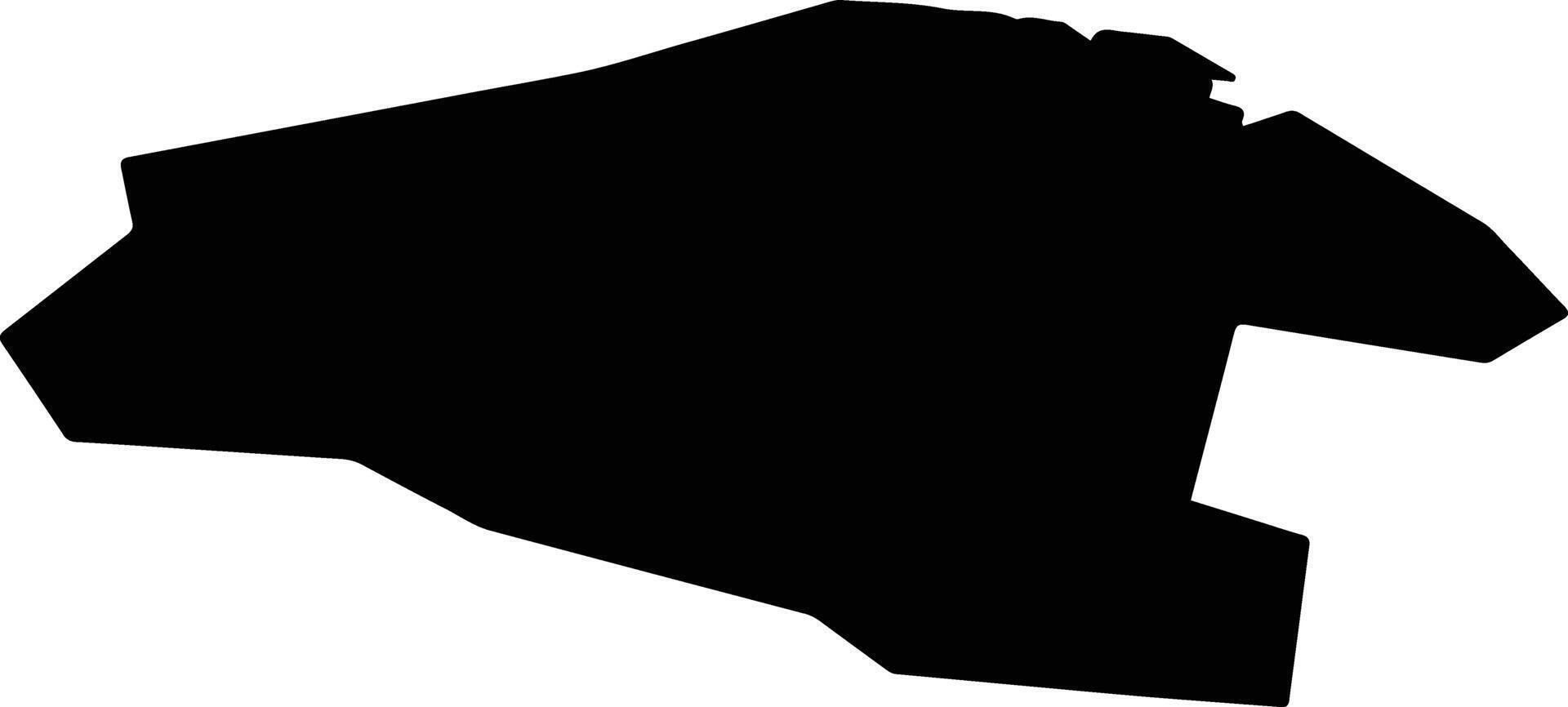 Khromtauskiy Kazakhstan silhouette map vector