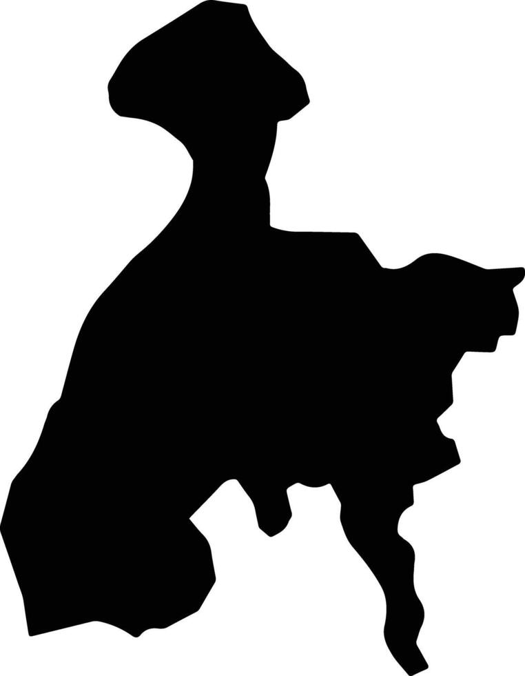 Khsach Kandal Cambodia silhouette map vector
