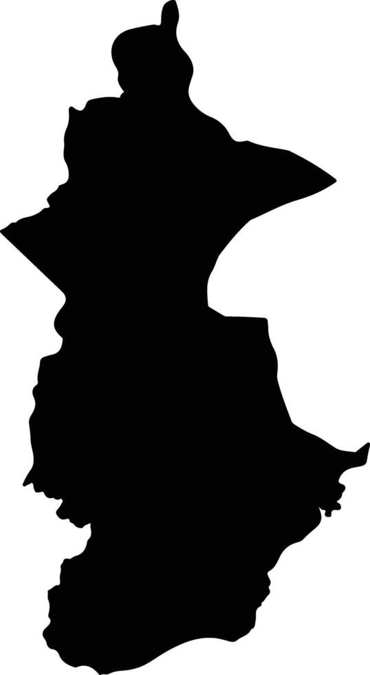 Khuan Niang Thailand silhouette map vector