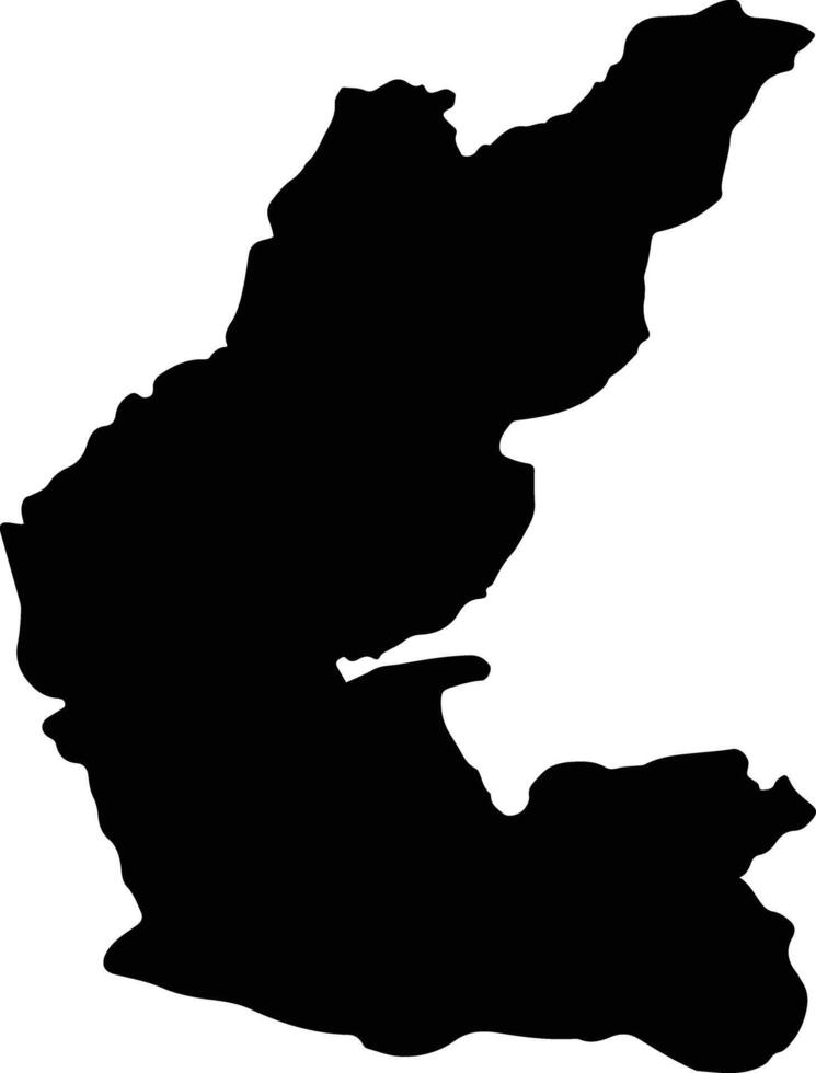 Khulays Saudi Arabia silhouette map vector