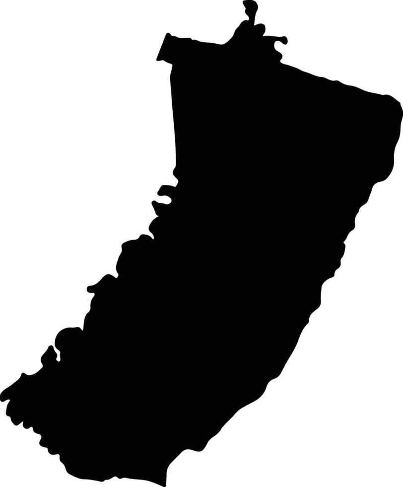 Khun Tan Thailand silhouette map vector