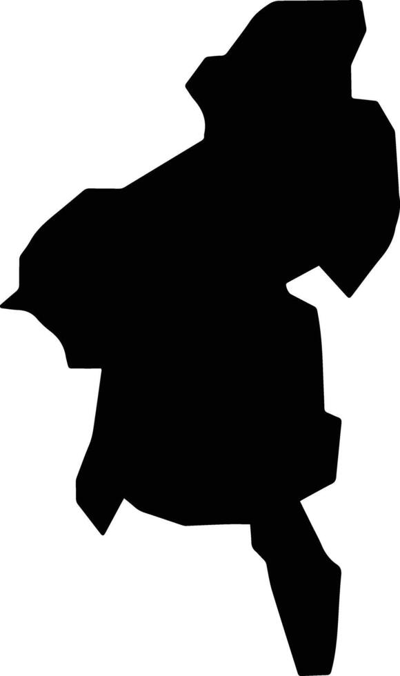 Khuzdar Pakistan silhouette map vector