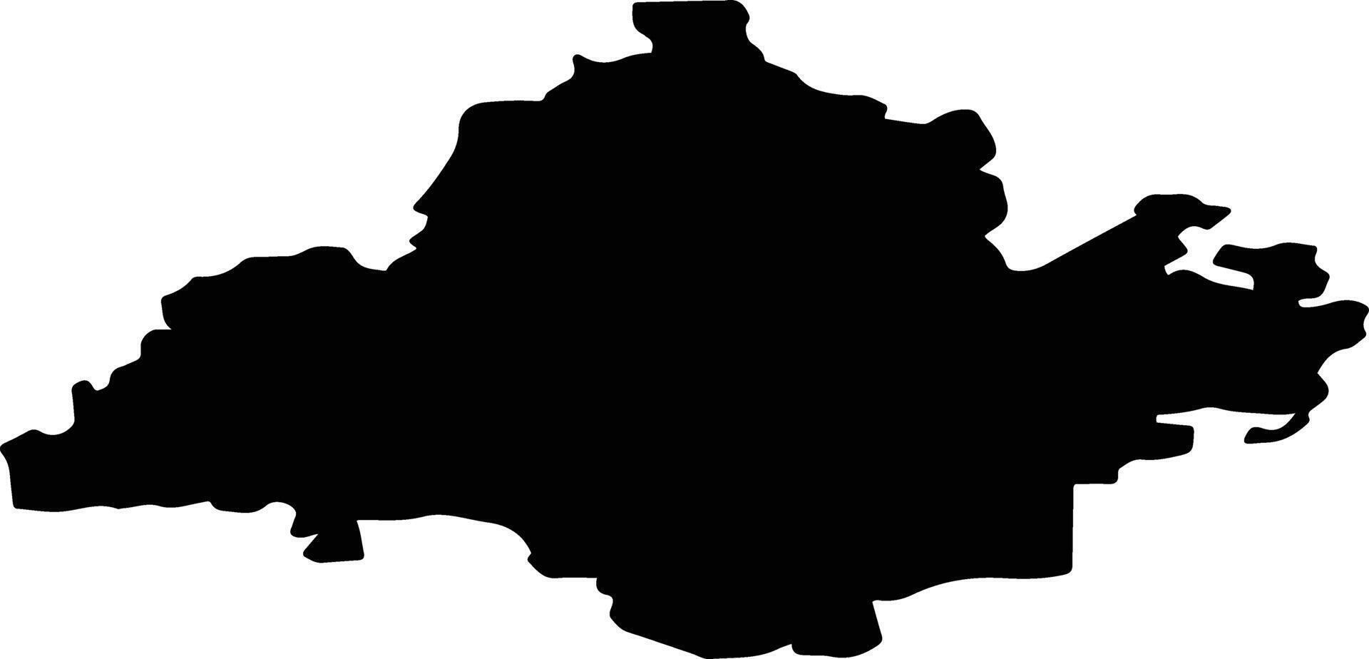 Khvastovichsky District Russia silhouette map vector